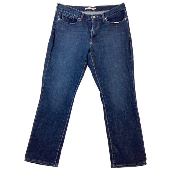 Levis Perfectly Slimming 512 Bootcut Jeans Blue Denim Women's Size 12 M - Picture 1 of 9